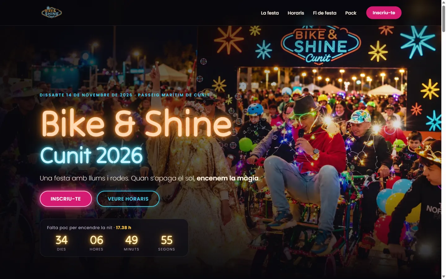 Web de Bike & Shine Cunit diseñada por Olea Creative Studio