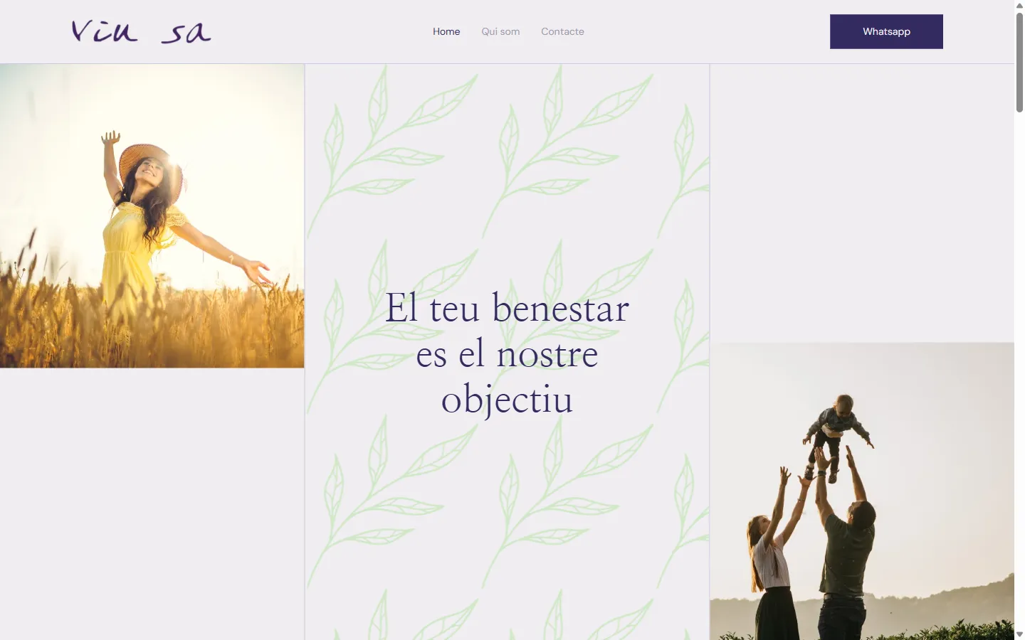 Web de Centre Viu Sa diseñada por Olea Creative Studio