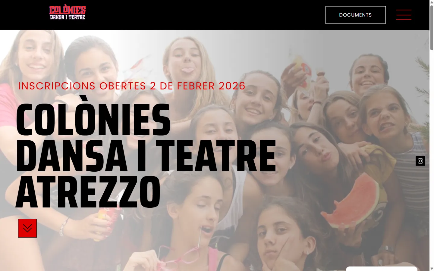 Web de Colònies Dansa i Teatre diseñada por Olea Creative Studio