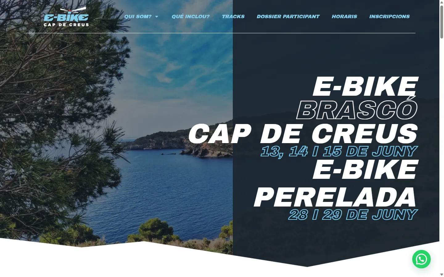 Web de Ebike Cap de Creus diseñada por Olea Creative Studio
