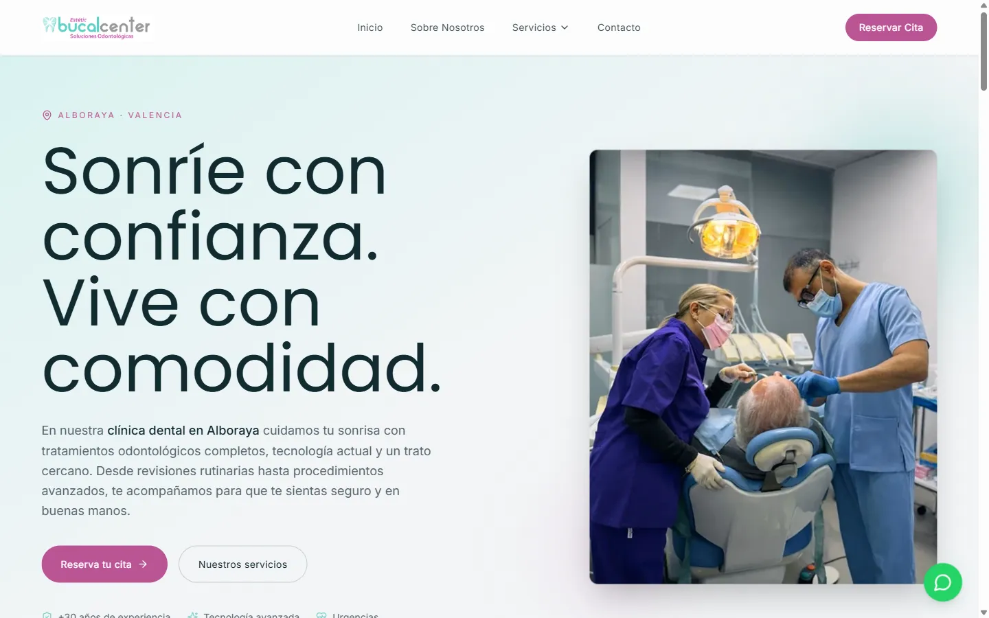 Web de Estétic Bucal Center diseñada por Olea Creative Studio