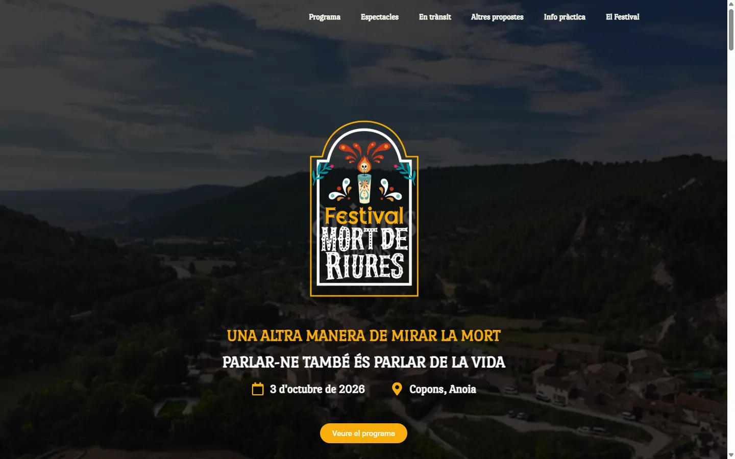 Web de Festival Mort de Riures diseñada por Olea Creative Studio
