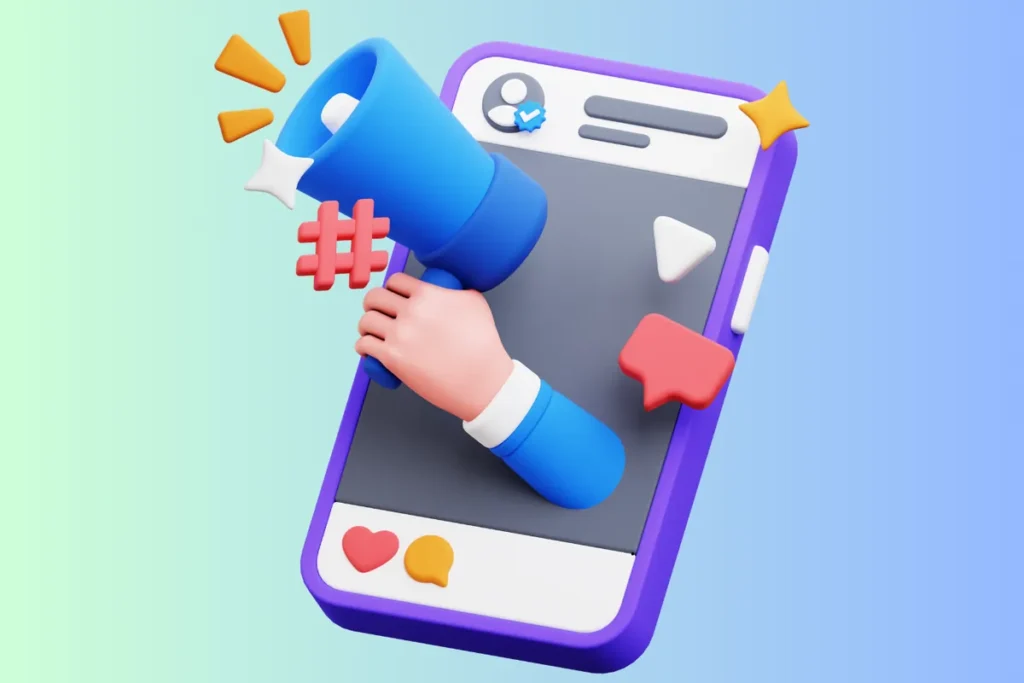 Móvil con megáfono: gestión de redes sociales