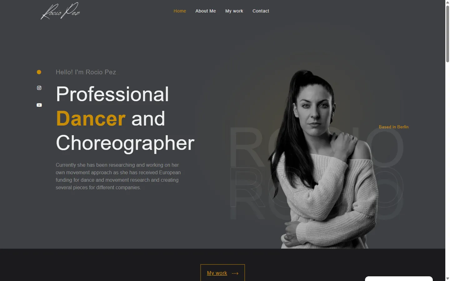 Web de Rocío Pez diseñada por Olea Creative Studio