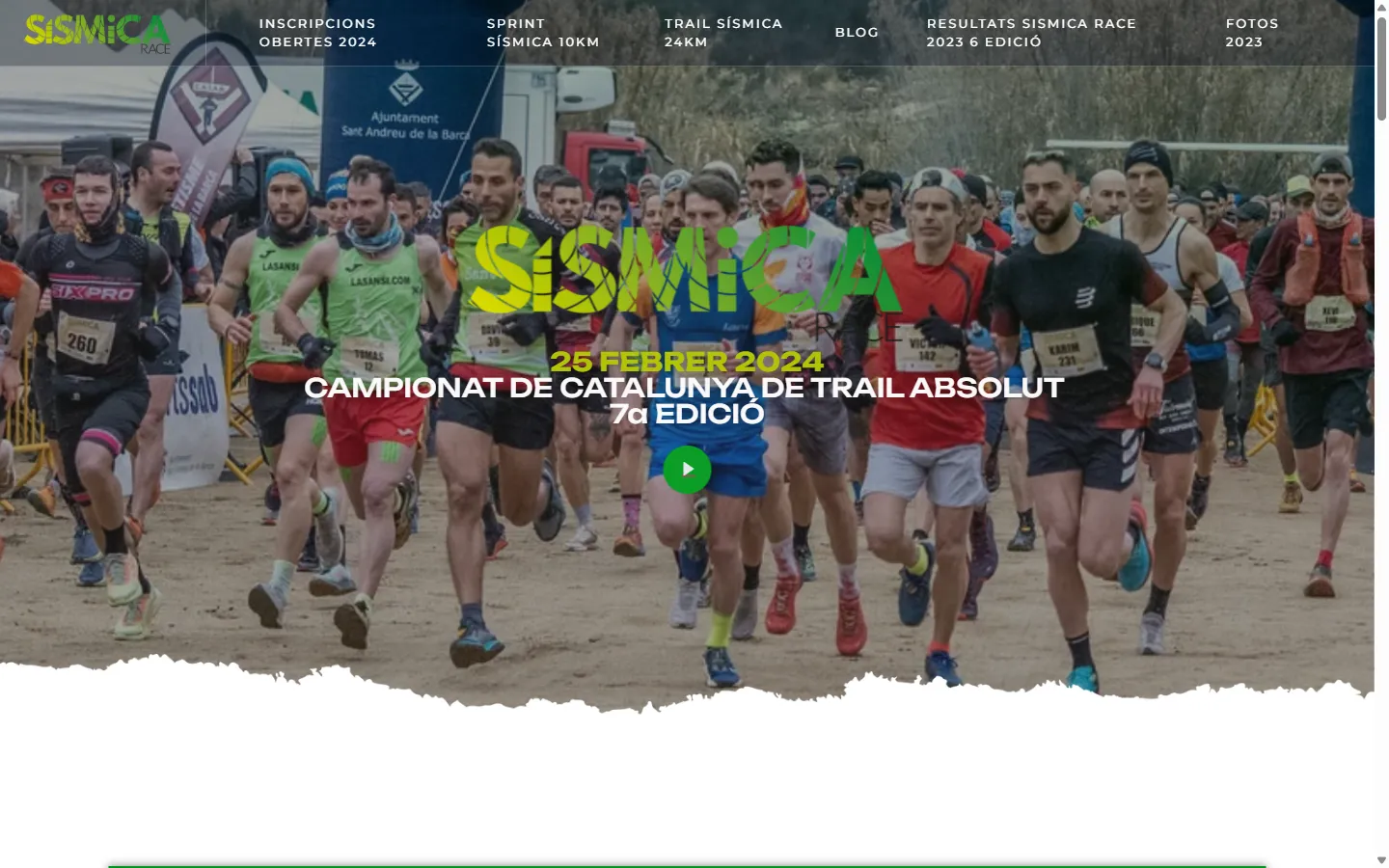 Web de Sísmica Race diseñada por Olea Creative Studio